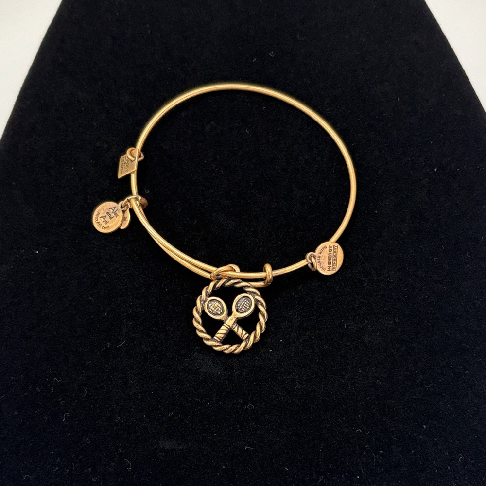 Alex and Ani Gold Tennis Charm Bracelet